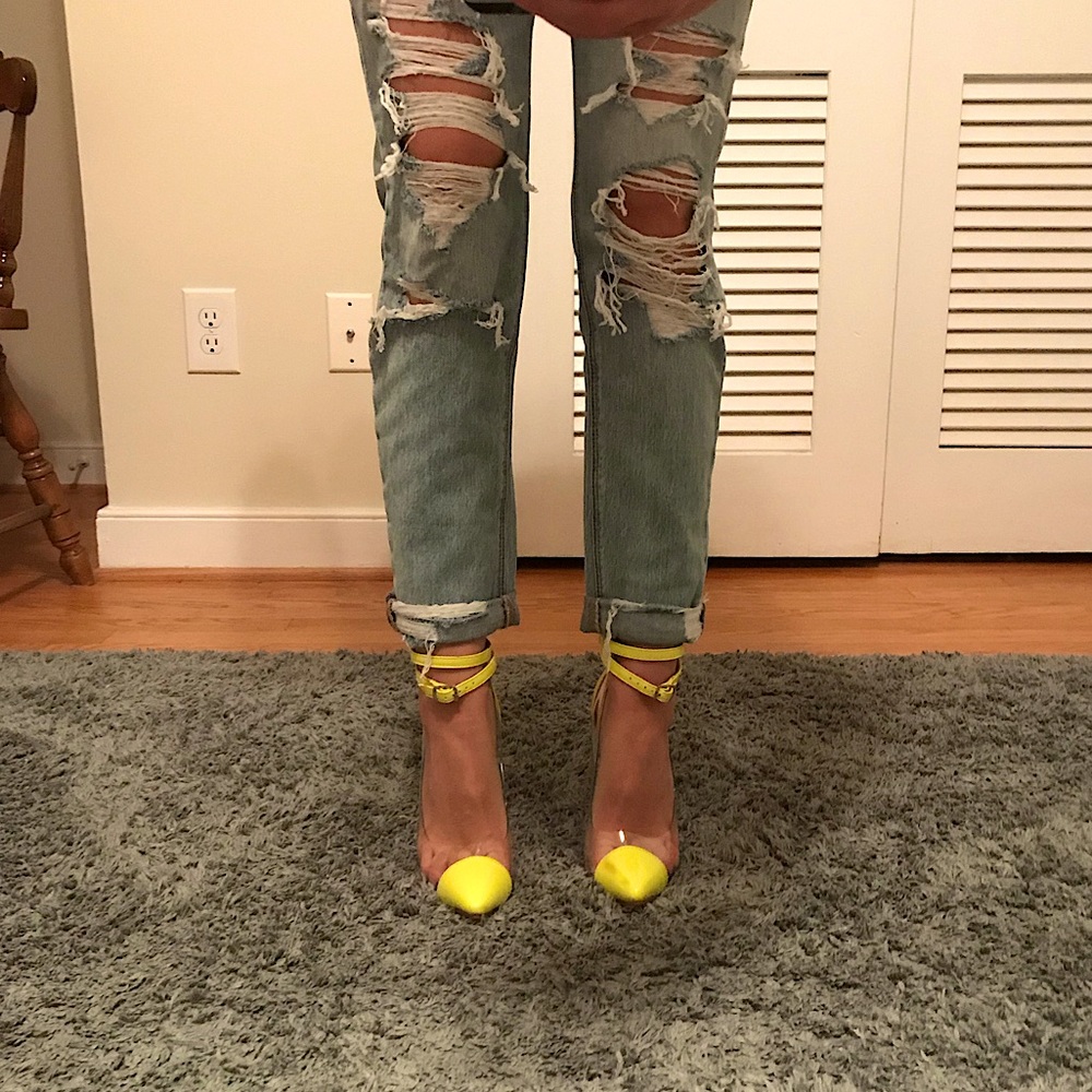 Neon Yellow Pumps